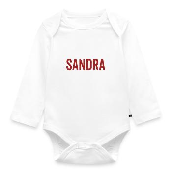 No Sandra No Life - Organic Longsleeve Baby Bodysuit - white - Front