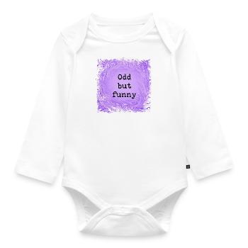 Odd but funny - Organic Longsleeve Baby Bodysuit - white - Front