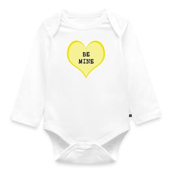 Be mine - Organic Longsleeve Baby Bodysuit - white - Front