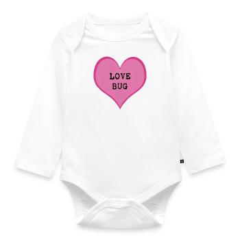 Love bug - Organic Longsleeve Baby Bodysuit - white - Front
