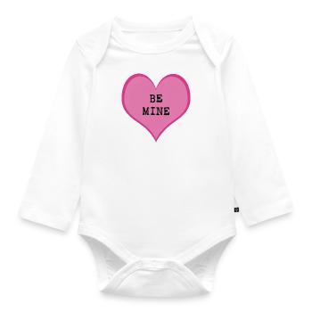 Be mine - Organic Longsleeve Baby Bodysuit - white - Front