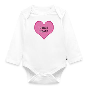 Sweetheart - Organic Longsleeve Baby Bodysuit - white - Front