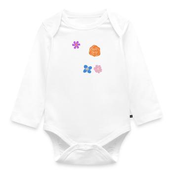 Distrait par les fleurs, citation ironique : Hobby - Body Bébé bio manches longues - blanc - Devant