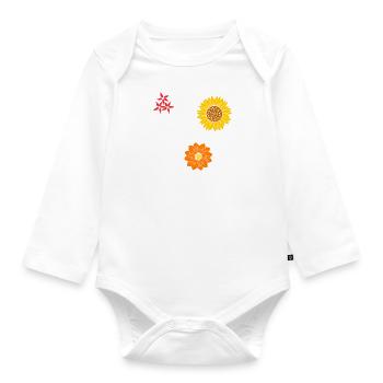 Lustiges Sprichwort für Gartenfloristen, - Baby Bio-Langarm-Body - Weiß - Vorne