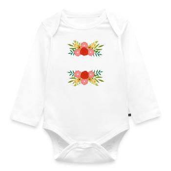 Ironisches Zitat von Florist Squad, Hobby - Baby Bio-Langarm-Body - Weiß - Vorne