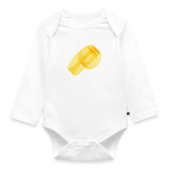Moderne Pfeife - Baby Bio-Langarm-Body - Weiß - Vorne