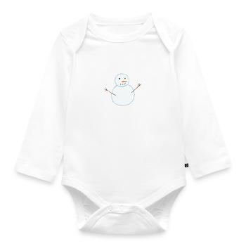 Une fille aime les journées d'hiver agréables, la - Body Bébé bio manches longues - blanc - Devant