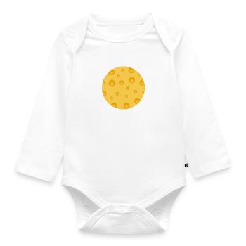 Thinking About Cheese Funny Quote Cheesemaking - Organic Longsleeve Baby Bodysuit - white - Front