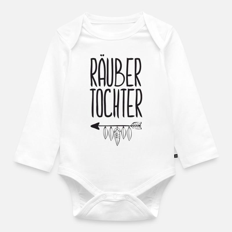 Räubertochter - Baby Bio-Langarm-Body - Weiß