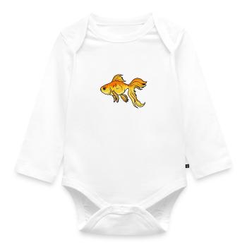 Goldfish Aquarium Cute Fish Aquaristics - Organic Longsleeve Baby Bodysuit - white - Front