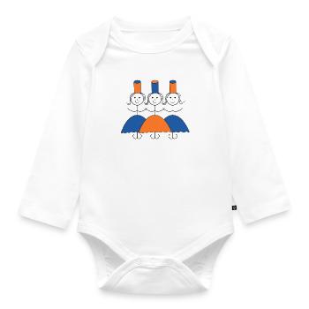 Bretonnes en riboul - Body Bébé bio manches longues - blanc - Devant