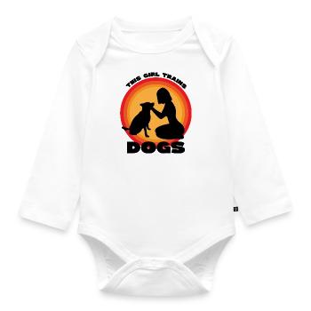 Dresseur professionnel pour chiens Tains Dogs Cute - Body Bébé bio manches longues - blanc - Devant
