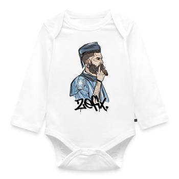 Rieser Grantler // Illustration - Baby Bio-Langarm-Body - Weiß - Vorne