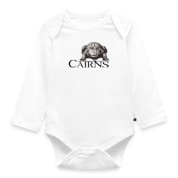 Cairns Aligator - Baby Bio-Langarm-Body - Weiß - Vorne