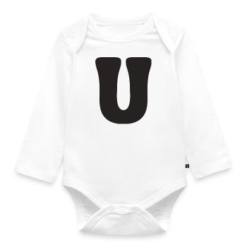 U - Body Bébé bio manches longues - blanc - Devant