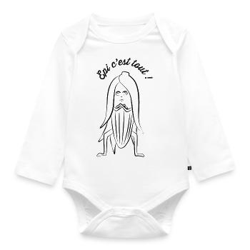 Epi c'est tout ! - Body Bébé bio manches longues - blanc - Devant