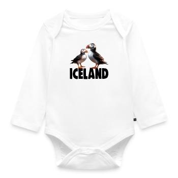 ISLAND PUFFINS - Baby Bio-Langarm-Body - Weiß - Vorne