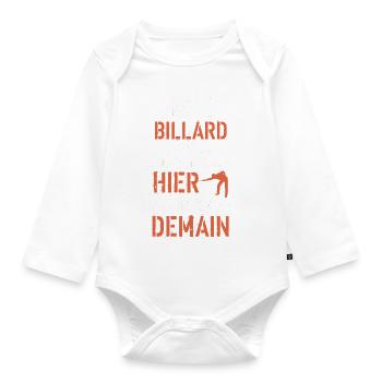 Billard - Body Bébé bio manches longues - blanc - Devant