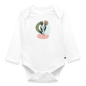 Style bohème minimaliste - Body Bébé bio manches longues - blanc - Devant