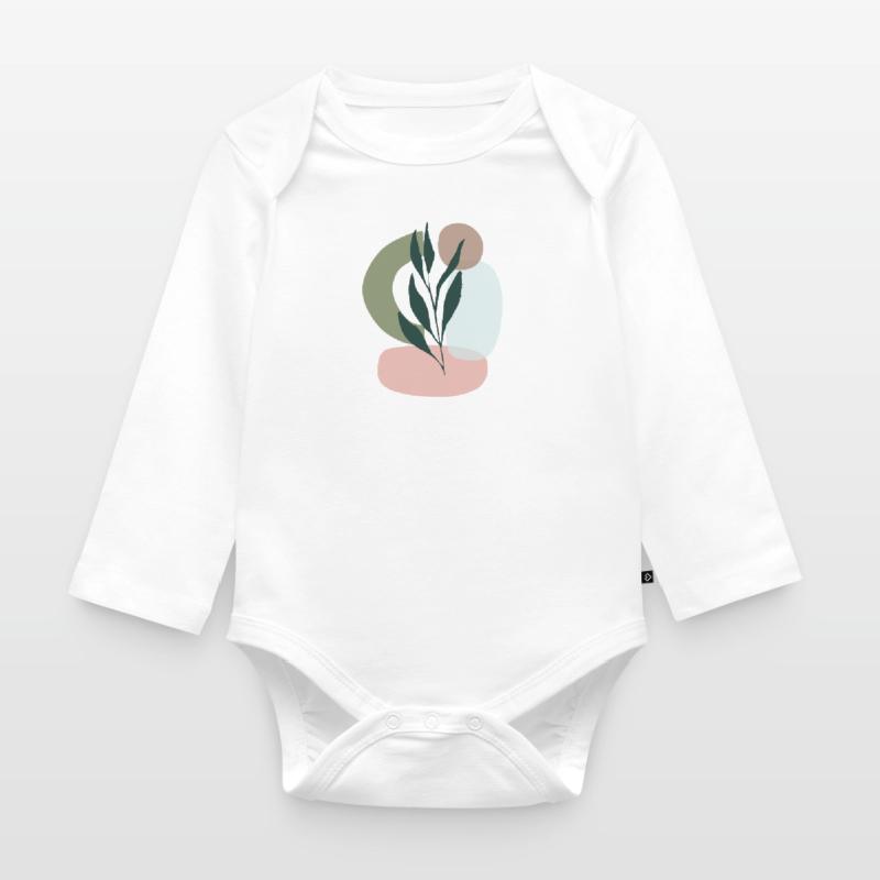 Minimalistic Boho Style Organic Longsleeve Baby Bodysuit