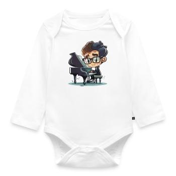 Classical Virtuoso - Organic Longsleeve Baby Bodysuit - white - Front