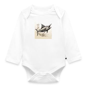 Marlin - Baby Bio-Langarm-Body - Weiß - Vorne