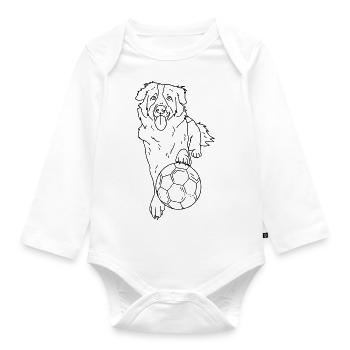 Football pour chiens - Body Bébé bio manches longues - blanc - Devant