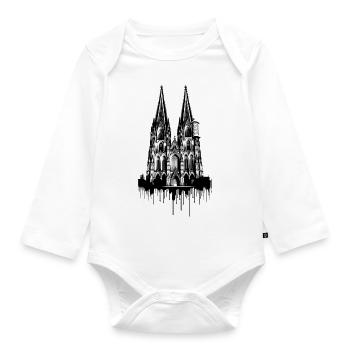 Cologne Cathedral | Cologne Cathedral in Germany - Organic Longsleeve Baby Bodysuit - white - Front
