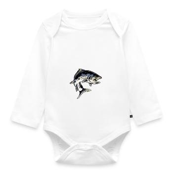 This is My Human Costume I m Really A Salamon - Body Bébé bio manches longues - blanc - Devant