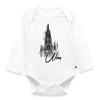 Ulm - Baby Bio-Langarm-Body - Weiß - Vorne