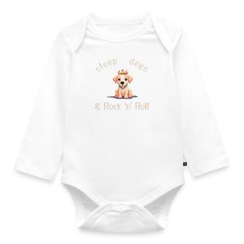 sleep dogs & rock'n'roll - Baby Bio-Langarm-Body - Weiß - Vorne