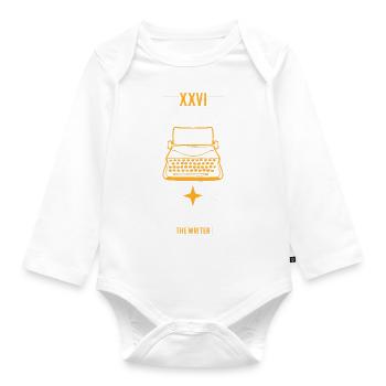 The Writer Romanschriftsteller - Baby Bio-Langarm-Body - Weiß - Vorne
