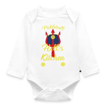 Cauchemar de cuisine de pickleball - Body Bébé bio manches longues - blanc - Devant