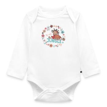 Ma vie sauvage dans la jungle - Body Bébé bio manches longues - blanc - Devant