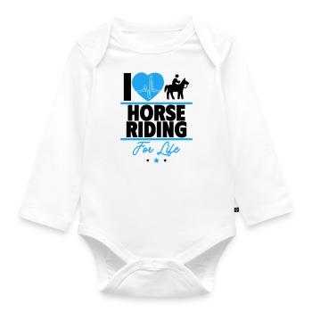 J’adore rouler – toute ma vie - Body Bébé bio manches longues - blanc - Devant