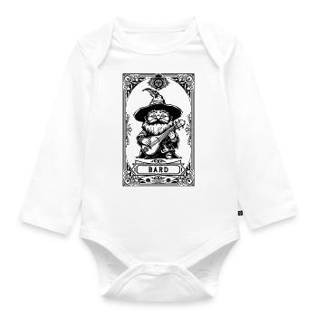 Barde RPG Tarot Karte Chibi - Baby Bio-Langarm-Body - Weiß - Vorne