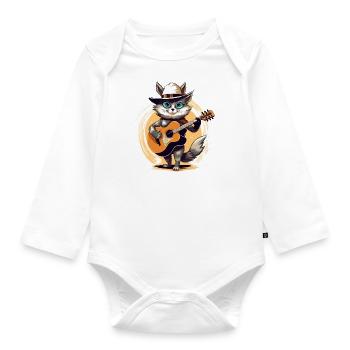 Musician Foxtrot - Organic Longsleeve Baby Bodysuit - white - Front