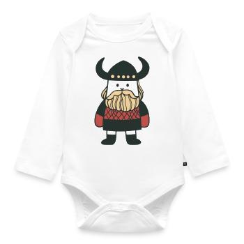 Mignon Viking - Body Bébé bio manches longues - blanc - Devant