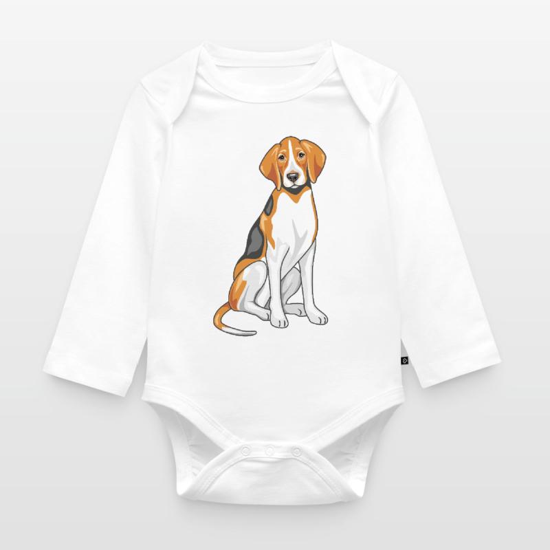 Sitting foxhound Organic Longsleeve Baby Bodysuit