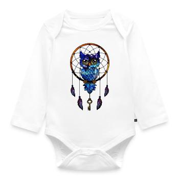 Cosmic Dream Catcher - Organic Longsleeve Baby Bodysuit - white - Front