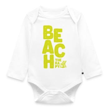 Beach Therapy - Organic Longsleeve Baby Bodysuit - white - Front