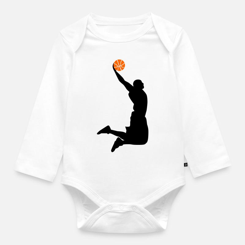 super dunk - Organic Longsleeve Baby Bodysuit - white