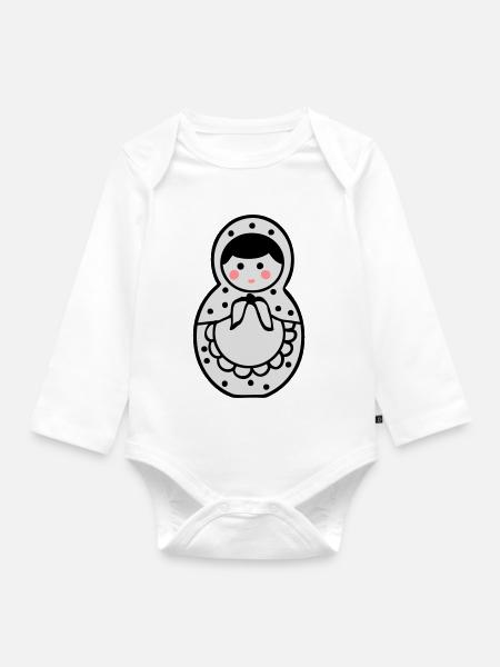 piroschka_1 - Baby Bio-Langarm-Body - Weiß