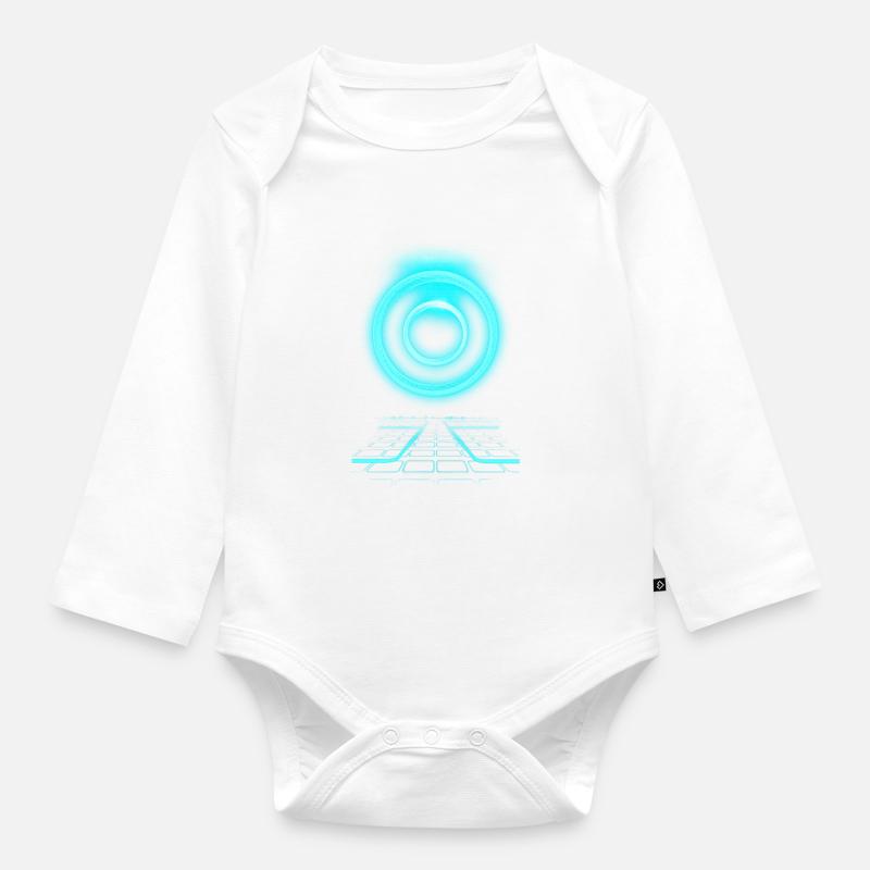 Disk Wars - Tron - Body Bébé bio manches longues - blanc