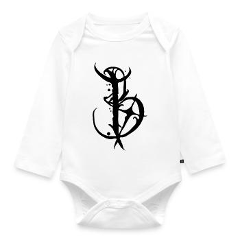 B - Organic Longsleeve Baby Bodysuit - white - Front