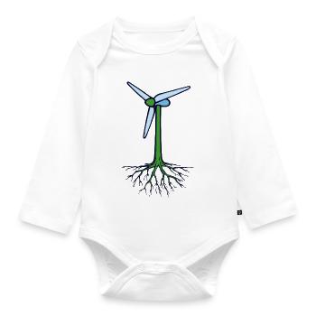 Mutter Erde Umweltschützer Naturschutz Klimaschutz - Baby Bio-Langarm-Body - Weiß - Vorne