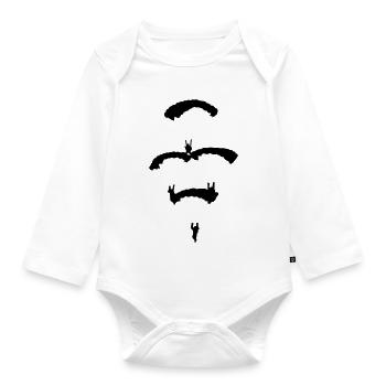 Fallschirm Diamant - Baby Bio-Langarm-Body - Weiß - Vorne