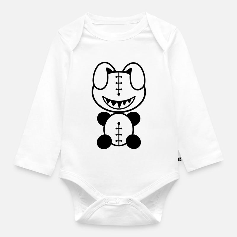 Plush : Silly - Body Bébé bio manches longues - blanc