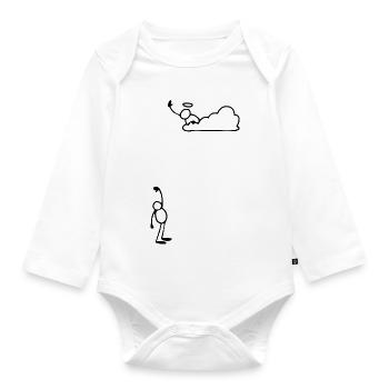 Humor - Baby Bio-Langarm-Body - Weiß - Vorne