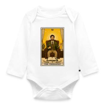 Therapist | Conversation Profession Tarot - Organic Longsleeve Baby Bodysuit - white - Front